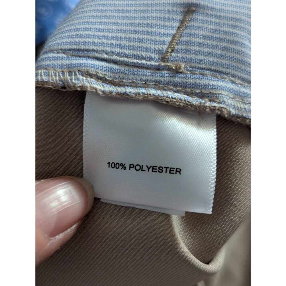 Peter Millar Men's Khaki Solid Polyester Button &… - image 8